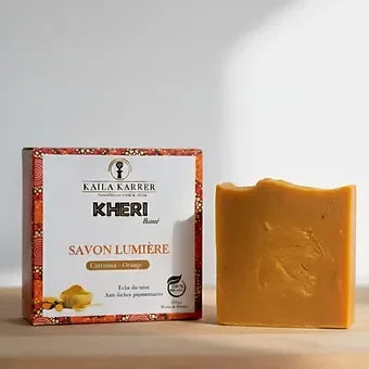 KHERI Turmeric & Orange Brightening Soap/ Handcrafted | Cold-Processed | 100% Natural - Kaïla Karrer Cosmetics